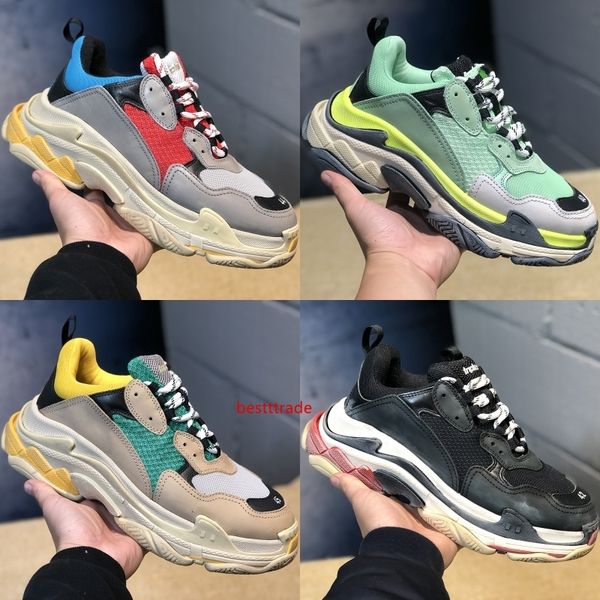 

luxury designer fashion triple s 17fw men women shoes paris casual shoes men women runner triple black boots flat shoes sneakers