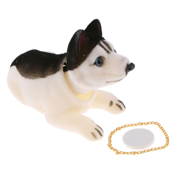 

car husky dog doll shaking head nodding dog for car decoration ornament