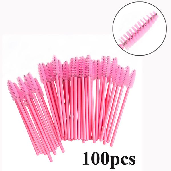 

100pcs eyelash brush disposable for eyelash extension eye lash makup brush mini mascara wands tool