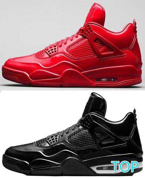 

2020 4s 11lab4 red patent leather basketball shoes men 4 11lab4 black sports sneakers with box