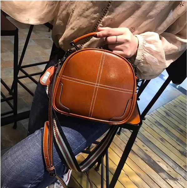

qiu dong vogue 100 take cross-body handbag style big capacity small round bag dermis female bag