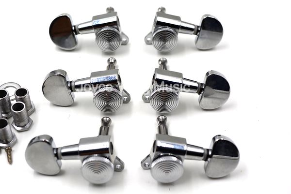 

chrome semicircle locking acoustic electric guitar tuning pegs tuners machine head 6r/3l+3r free