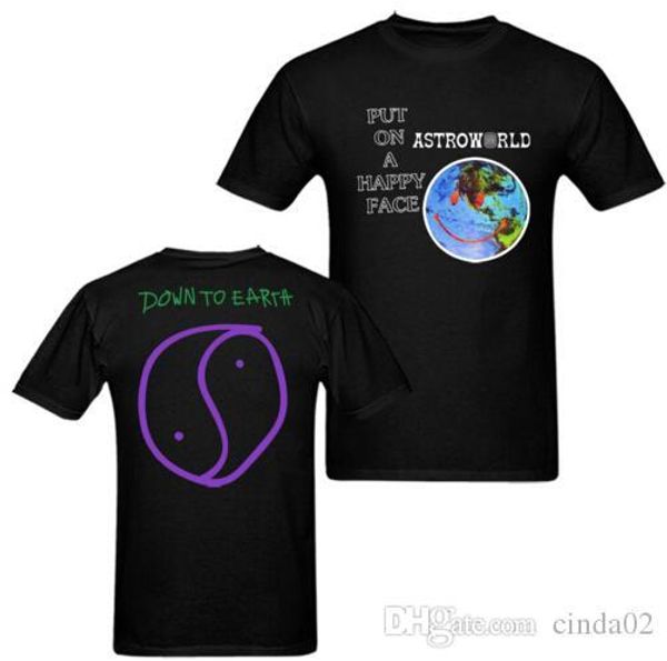 

small face white black t-shirts travis scott astroworld for mens womens cotton tee summer casual t-shirts
