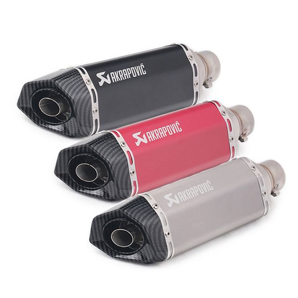 

universal motorcycle exhaust akrapovic muffler with db killer for ninja 250 ninja 400 fz6 mt07 r3 cbr250 cb600 cbr650f