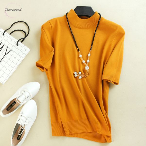 

женская 2019 свитер кашемир водолазка с коротким рукавом вязаный свитер tee base t шерсть кашемир свитер женщины rider wool, White;black