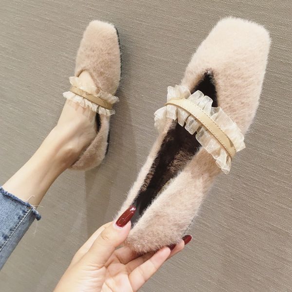 

winter shoes women square toe female footwear casual sneaker shallow mouth autumn 2019 fashion women's dress comfortable fall, Black