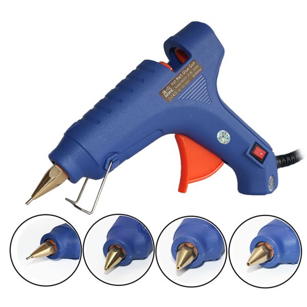 

eu plug diameter 1mm copper nozzle 60w melt glue gun small aperture with 5pcs glue sticks,1pcs/lot