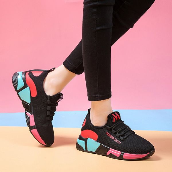 

#sw women fashion warm mixed colors flat sport comfortable ankle round toe shoes 2019 outdoor running sneakers
