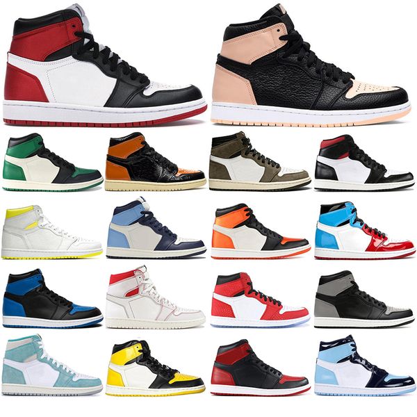 

new air jordan retro 1 high 1s travis scotts fearless obsidian mens basketball shoes spiderman sport designer sneakers size 36-46