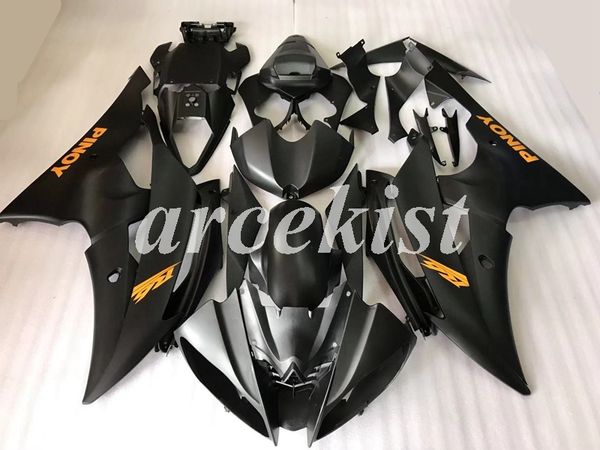 

4 gifts new abs full fairings kits fit for yamaha yzf-r6 2008 2009 2010 2011 2012 2013 2014 2015 2016 bodywork set black matte orange