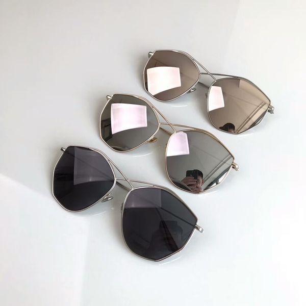 

metal eyewear with sunglasses mirror beach sun glasses box uv400 sunglasses new ladies silver lens, White;black