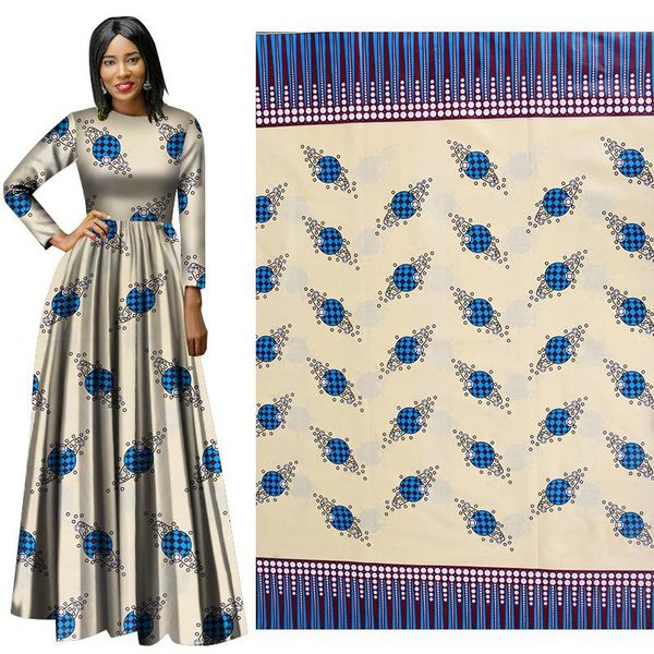 novo estilo étnico algodão pano impresso planície saia do vestido estampado geométrico paletó materiais de vestuário Africano atacado