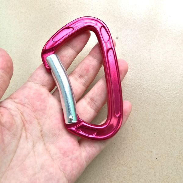 

1/2/5pcs 24kn bent gate outdoor mountaineering climbing carabiner mountaineering rappelling rescue caving aluminum locking