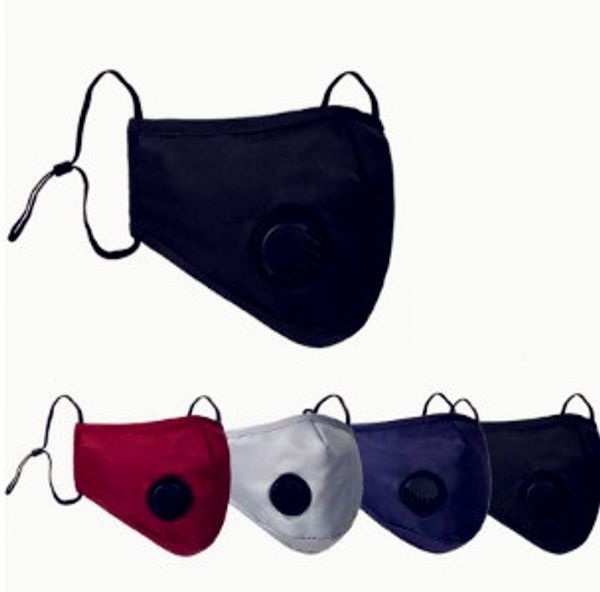 

pm2. 5 маски унисекс хлопок дыхательный клапан pm2. 5 рот маска анти-пыль анти-загрязнение маска ткань активированный уголь фильтр респирато