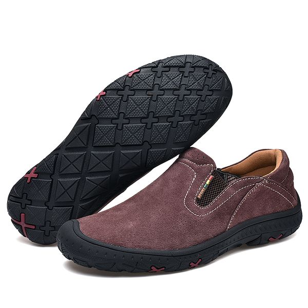 

genuine leather hiking shoes wear-resistant outdoor camping men sports shoes trekking walking climbing hunting sneakers