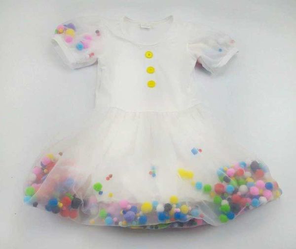 

лето девочки платье с коротким рукавом белого шифона платье, Red;yellow