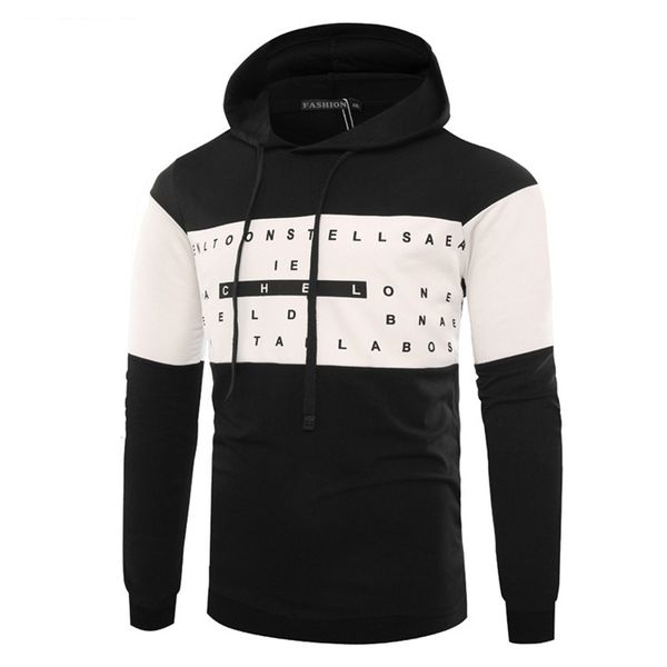 

весна mens конструктора сыпучие толстовки моды letters printed мужские толстовки hip поп повседневный пуловер одежда, Black