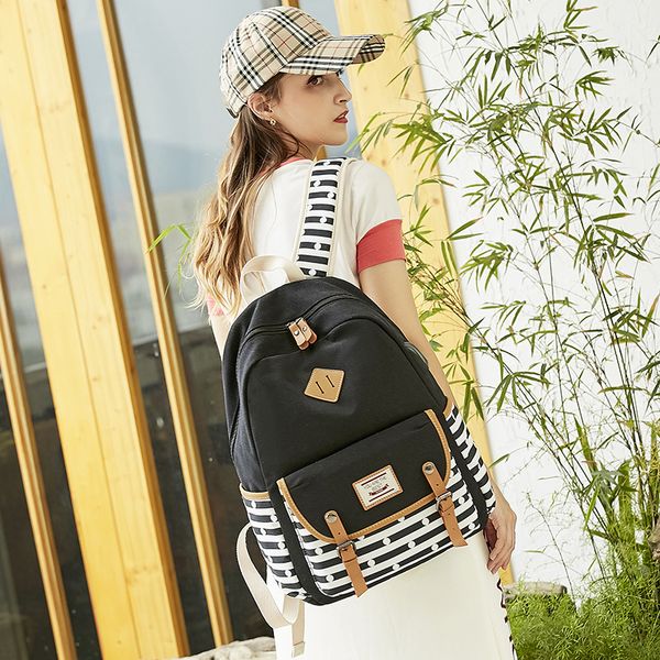 

outdoor canvas handbags middle school students casual backpack women's computer bag
