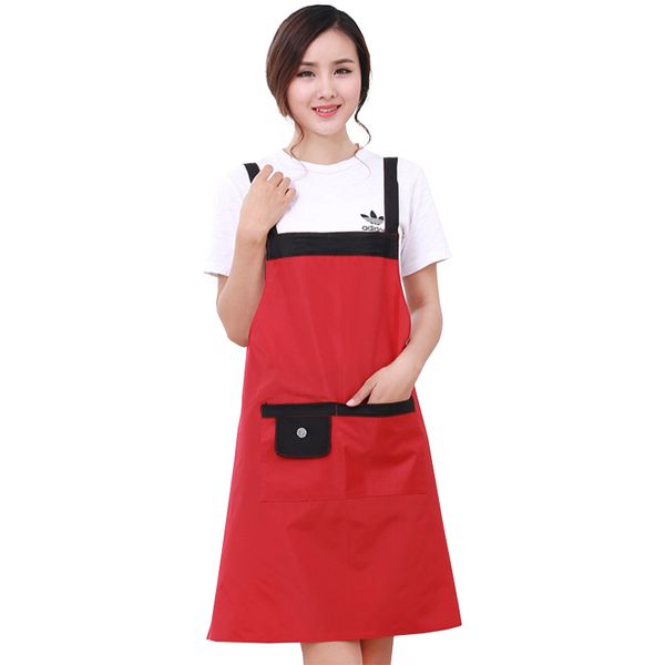 

women barbecue cooking apron sleeveless waist pinafore wiith big pocket household cleaning tool kitchen accessories supplies