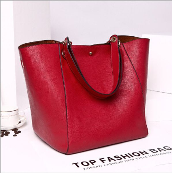 

designer-handbag litchi pattern large capacity usa style women handbag fashion totes soft leather purse women bag