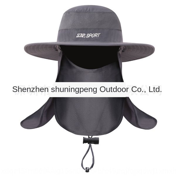 

outdoor 360 sunscreen fisherman bucket bucket sun fisherman multi-function quick-drying hat sunshade hat fishing cap, Blue;gray