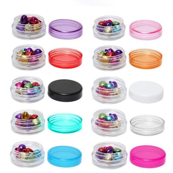 

5g empty clear container jar plastic cosmetic pot travel refillable small packaging bottles for eye shadow jewelry
