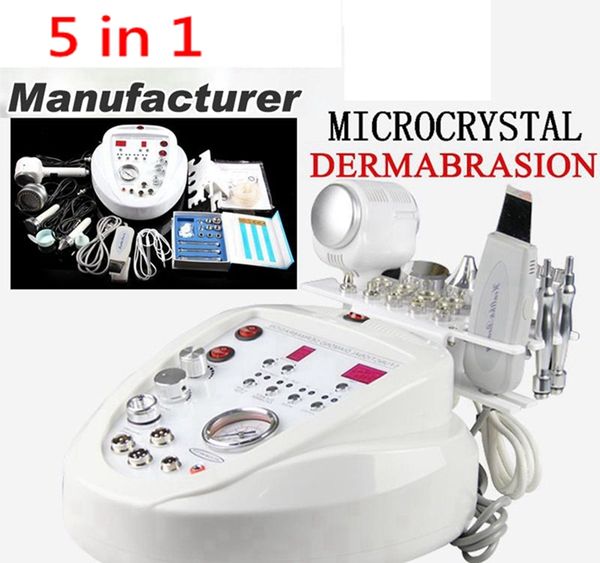 5 1 Elmas Mikrodermabrazyon Dermabrazyon Soyma Ultrason Scrubber Microcurrent Cilt Kaldırma Foton Gençleştirme Makinesi DHL