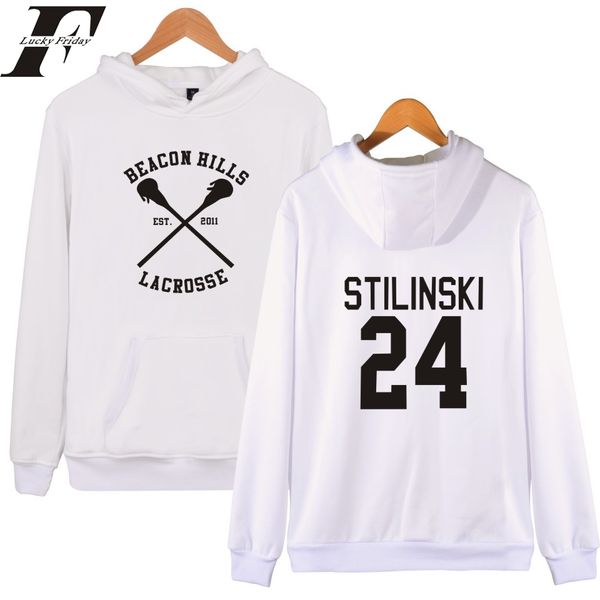 

2018 harajuku beacon hills hoodies men women survetement femme teen wolf fan stilinski trucksuit printed hoodie brand-clothing, Black