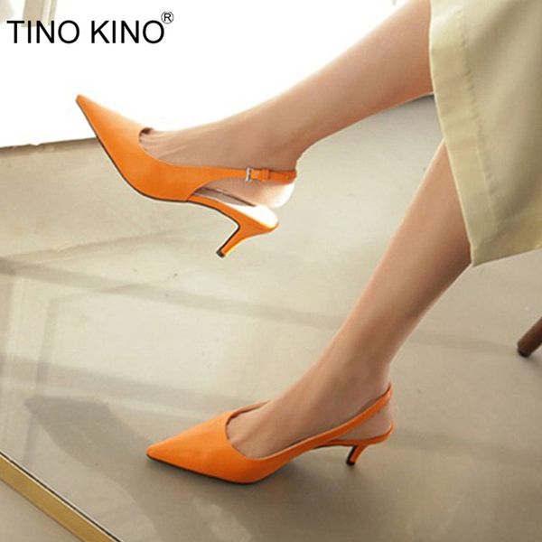 

women high heels ankle strap autumn pumps office ladies buckle pointed toe slingback party thin heel female fashion shoes, Black