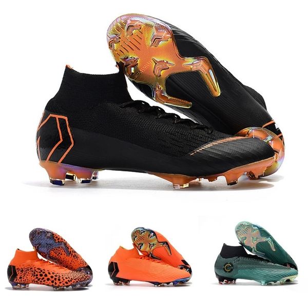 

mens soccer cleats mercurial superfly vi 360 elite ronaldo fg soccer shoes chaussures de football boots high ankle cheap