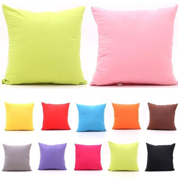 

1pcs 45 * 45см полиэстер сплошной цвет мягкая подушка подушка обложка домашнее украшение диван-кровать декор декоративные наволочки 40454