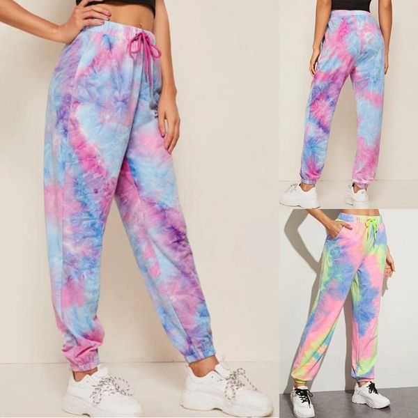 

harajuku joggers wide leg sweatpants women tie dye trousers plus size high waist pants streetwear korean casual pants femme, Black;blue