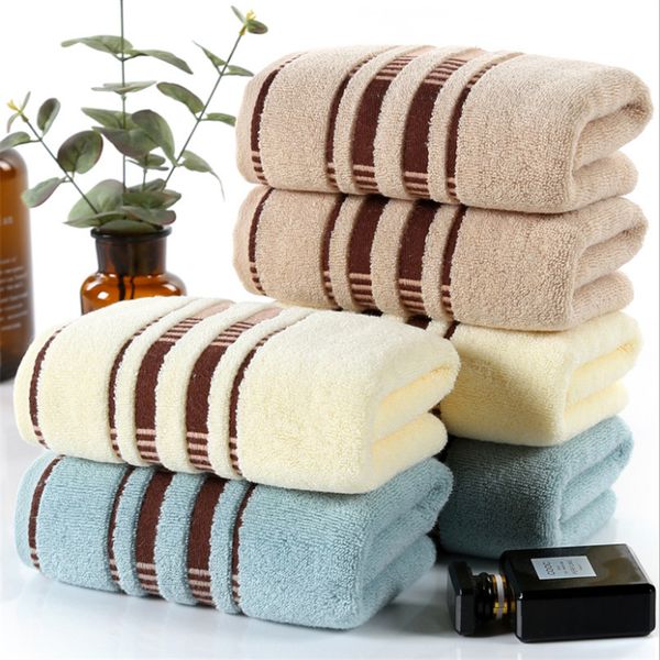 Asciugamani per il viso a righe in cotone di alta qualità Asciugamano per famiglie per adulti e bambini, morbido panno assorbente per la palestra da viaggio per la casa
