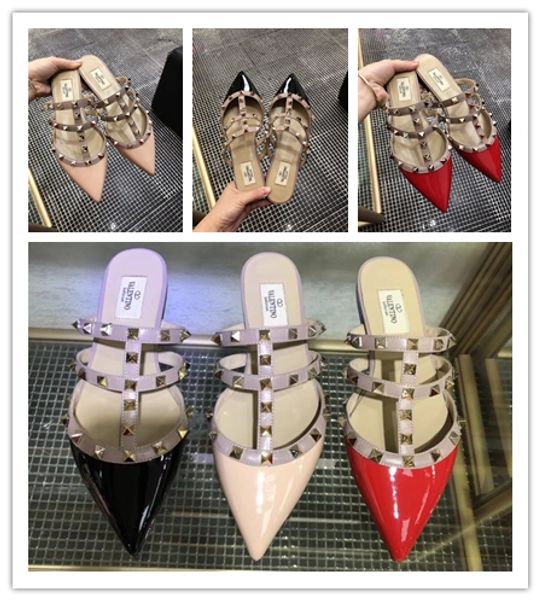 

2019 ell women 039 flat valen rivet e padrille hoe ca ual andal patent leather lipper flip flop 34 41