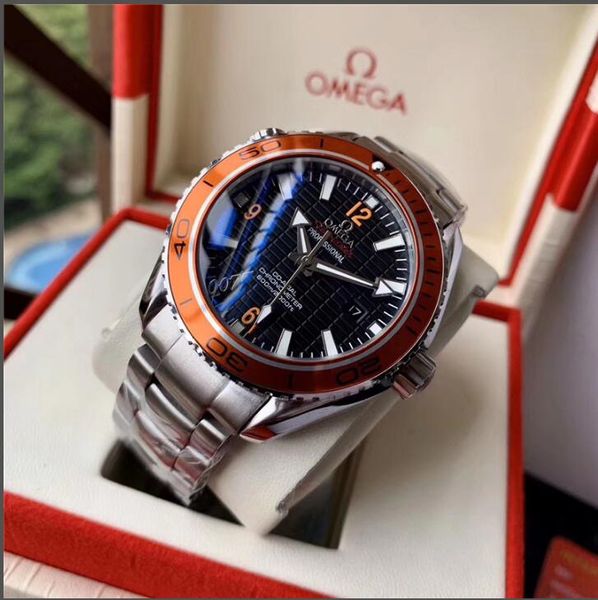 

2018 colors date just watch men automatic mechanical self-wind no battery sweeping movement stainless steel clock date model watches, Slivery;brown