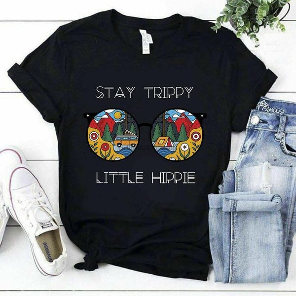 

кемпинг stay trippy маленького хиппи очки черной тенниска m 6 xl, White;black