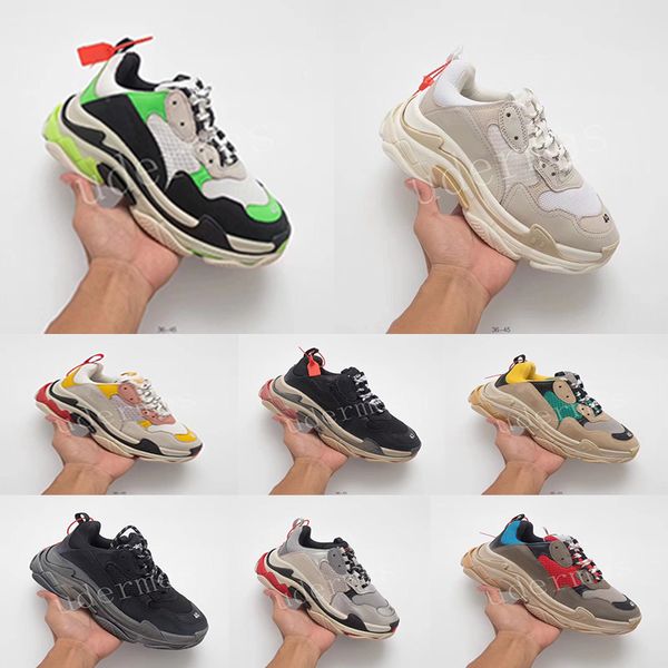 

2019 best quality bottom triple s Designer Shoes Lime Green COOL GREY Europe Collection SSENSE sneakers