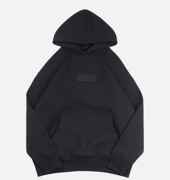 

kith hoodie kith box logo williams trendy embroidery oversize hoodie women's couple hoodie men's bra, Black