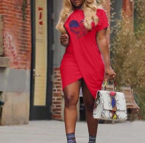 

коротким рукавом платья женщин лета любовь печати casual cross designer plus размер конфеты цвет платья, Black;gray