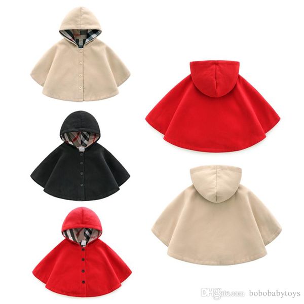 

new born baby girls childrens coats jacket clothes for 024m spring autumn outwear cloak winter girls poncho b262, Black