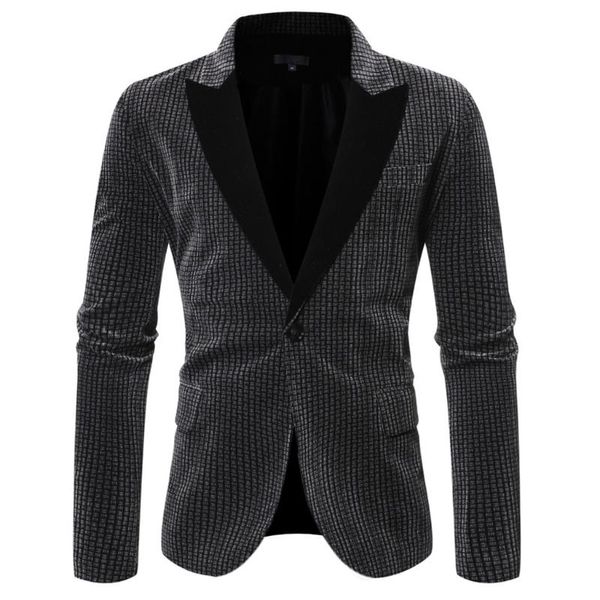 

men's suits & blazers stylish casual patchwork blazer business wedding party outwear coat suit drop sobretudo masculino #3, White;black