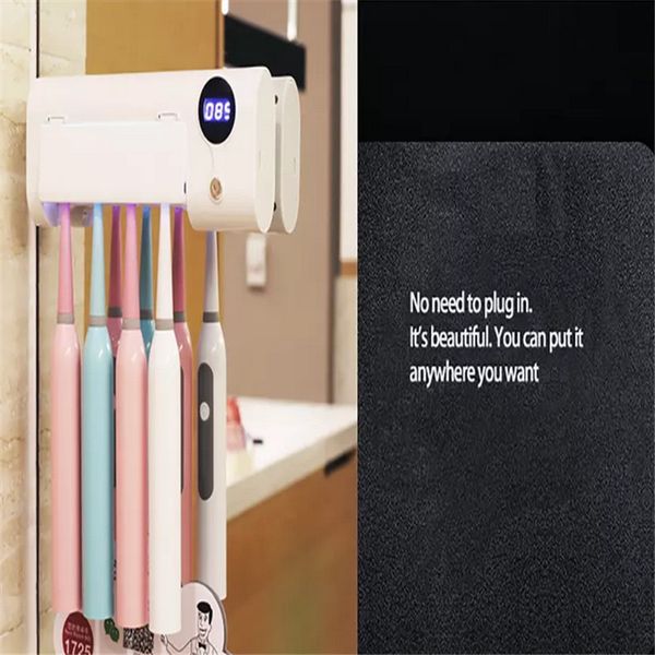

uv light ultraviolet household intelligent toothbrush case toothbrush sterilizer holder wall mount build in rechargeable battery