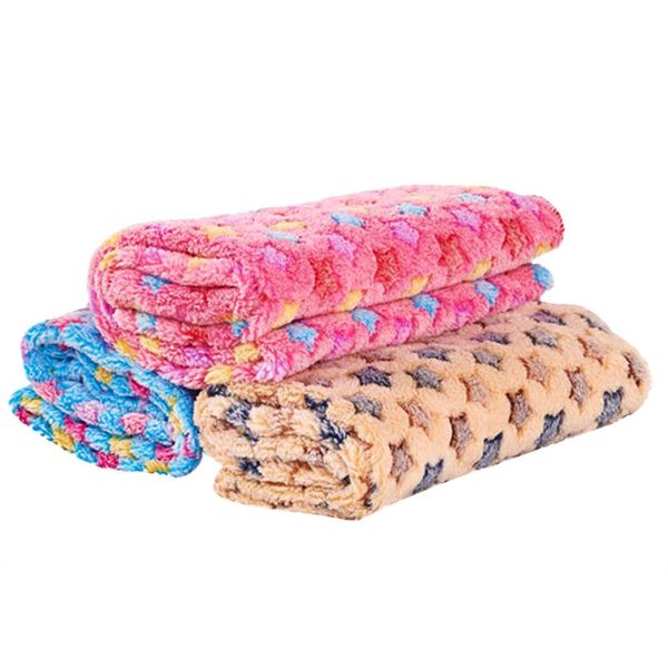 

warm pet bed pet dog mat cover goods pets small medium large towls handcrafted print fleece soft blanket puppy