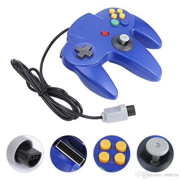 

мода проводной контроллер для nintend n64 игры проводной геймпад джойстик джойстик gamecube для n64 64 пк для mac игровой аксессуар
