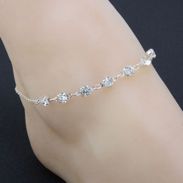 

silver ankle bracelet women anklet adjustable chain foot beach jewelry beach bracelet bijoux pieds femme wholesale #gy25, Red;blue