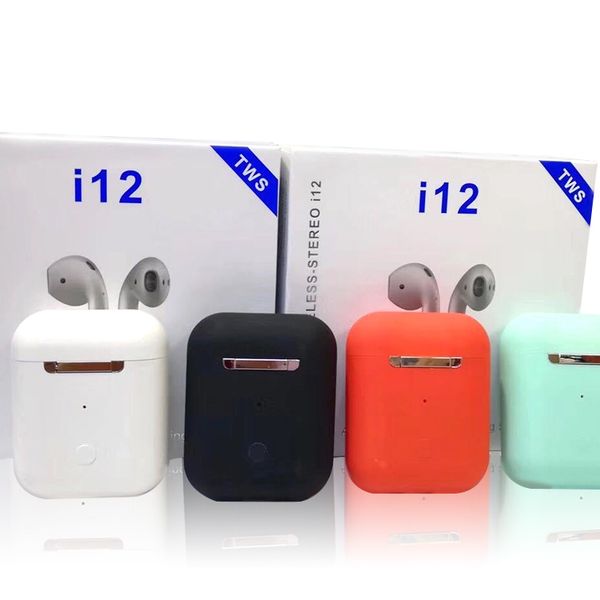 

Smart touch control i12 tw wirele tereo earphone bluetooth 5 0 auto pairing port in ear earbud with charging box