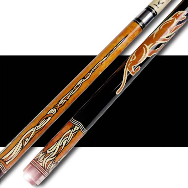 

2016 new arrival pool cues stick billiard 12.75mm/11.5mm tip 5a maple shaft black orange color billiards cue china