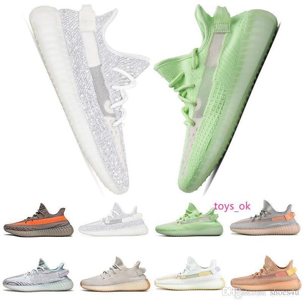 

box kanye with west v2 static reflective men women glow in the dark clay hyperspace true form zebra mens women running designer shoes