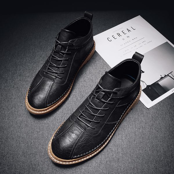 

2020 new autumn and winter boots men's warm fur waterproof non-slip boots shoes plush men's ankle snow warm, Black