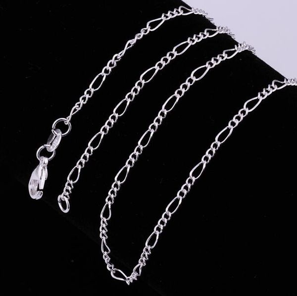 

fine 925 sterling silver necklace 2mm 16-30" classic curb chain link italy man woman necklace k5917